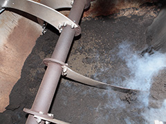 Inside the fermentation tank of Dell Compo